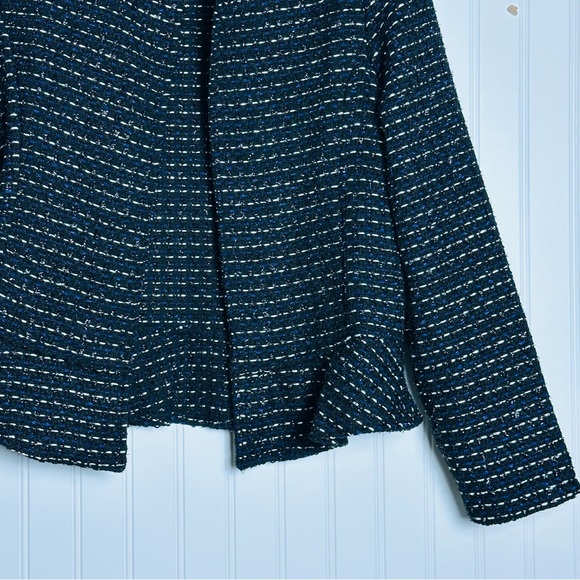 Dolan Left Coast Collection Peplum Tweed black open blazer is a size M Open - Picture 8 of 16